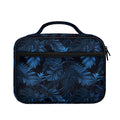 Dark Blue Tropical Leaf Pattern Print Briefcase Bible Bag