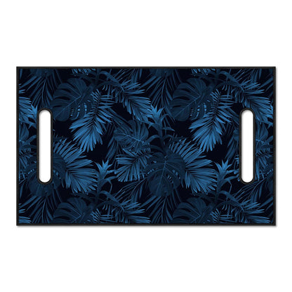 Dark Blue Tropical Leaf Pattern Print Golf Cart Seat Cover