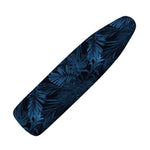Dark Blue Tropical Leaf Pattern Print Ironing Board Cover