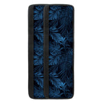 Dark Blue Tropical Leaf Pattern Print Refrigerator Handle Covers
