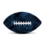 Dark Blue Tropical Leaf Pattern Print Rugby Ball
