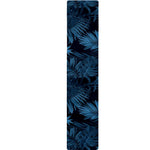 Dark Blue Tropical Leaf Pattern Print Table Runner