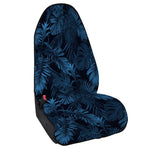 Dark Blue Tropical Leaf Pattern Print Waterproof Car Seat Cover
