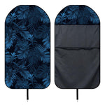 Dark Blue Tropical Leaf Pattern Print Waterproof Car Seat Cover