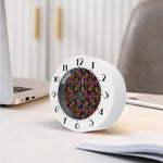 Dark Bohemian Paisley Pattern Print Alarm Clock