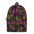 Dark Bohemian Paisley Pattern Print School Backpack