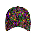 Dark Bohemian Paisley Pattern Print Baseball Cap