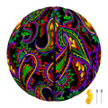 Dark Bohemian Paisley Pattern Print Basketball