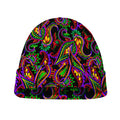 Dark Bohemian Paisley Pattern Print Beanie