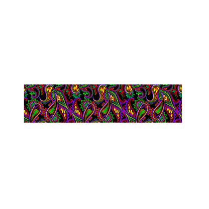 Dark Bohemian Paisley Pattern Print Bed Runner