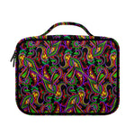 Dark Bohemian Paisley Pattern Print Briefcase Bible Bag