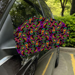 Dark Bohemian Paisley Pattern Print Car Side Mirror Covers