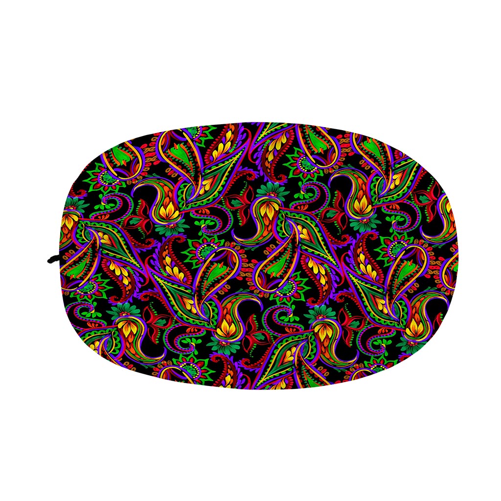 Dark Bohemian Paisley Pattern Print Car Side Mirror Covers