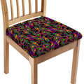 Dark Bohemian Paisley Pattern Print Chair Cushion Cover