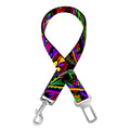 Dark Bohemian Paisley Pattern Print Dog Seat Belt