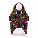 Dark Bohemian Paisley Pattern Print Dog Zip Up Hoodie