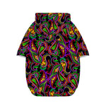 Dark Bohemian Paisley Pattern Print Dog Zip Up Hoodie