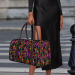 Dark Bohemian Paisley Pattern Print Duffle Bag