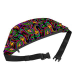 Dark Bohemian Paisley Pattern Print Fanny Pack