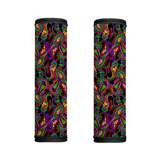 Dark Bohemian Paisley Pattern Print Handle Covers