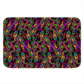 Dark Bohemian Paisley Pattern Print Indoor Door Mat