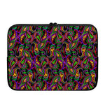 Dark Bohemian Paisley Pattern Print Laptop Sleeve