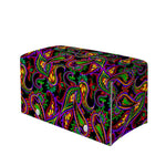 Dark Bohemian Paisley Pattern Print Leather Tissue Box Cover