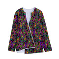 Dark Bohemian Paisley Pattern Print Long Sleeve Short Coat