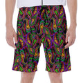 Dark Bohemian Paisley Pattern Print Men's Beach Shorts
