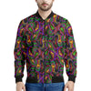 Dark Bohemian Paisley Pattern Print Men's Bomber Jacket