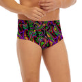 Dark Bohemian Paisley Pattern Print Men's Briefs