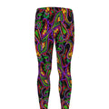 Dark Bohemian Paisley Pattern Print Men's Leggings