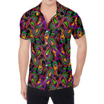 Dark Bohemian Paisley Pattern Print Men's Shirt