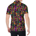 Dark Bohemian Paisley Pattern Print Men's Shirt