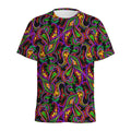 Dark Bohemian Paisley Pattern Print Men's Athletic T-Shirt