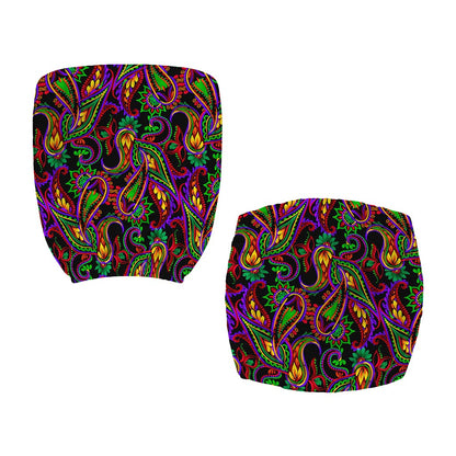 Dark Bohemian Paisley Pattern Print Office Chair Cover