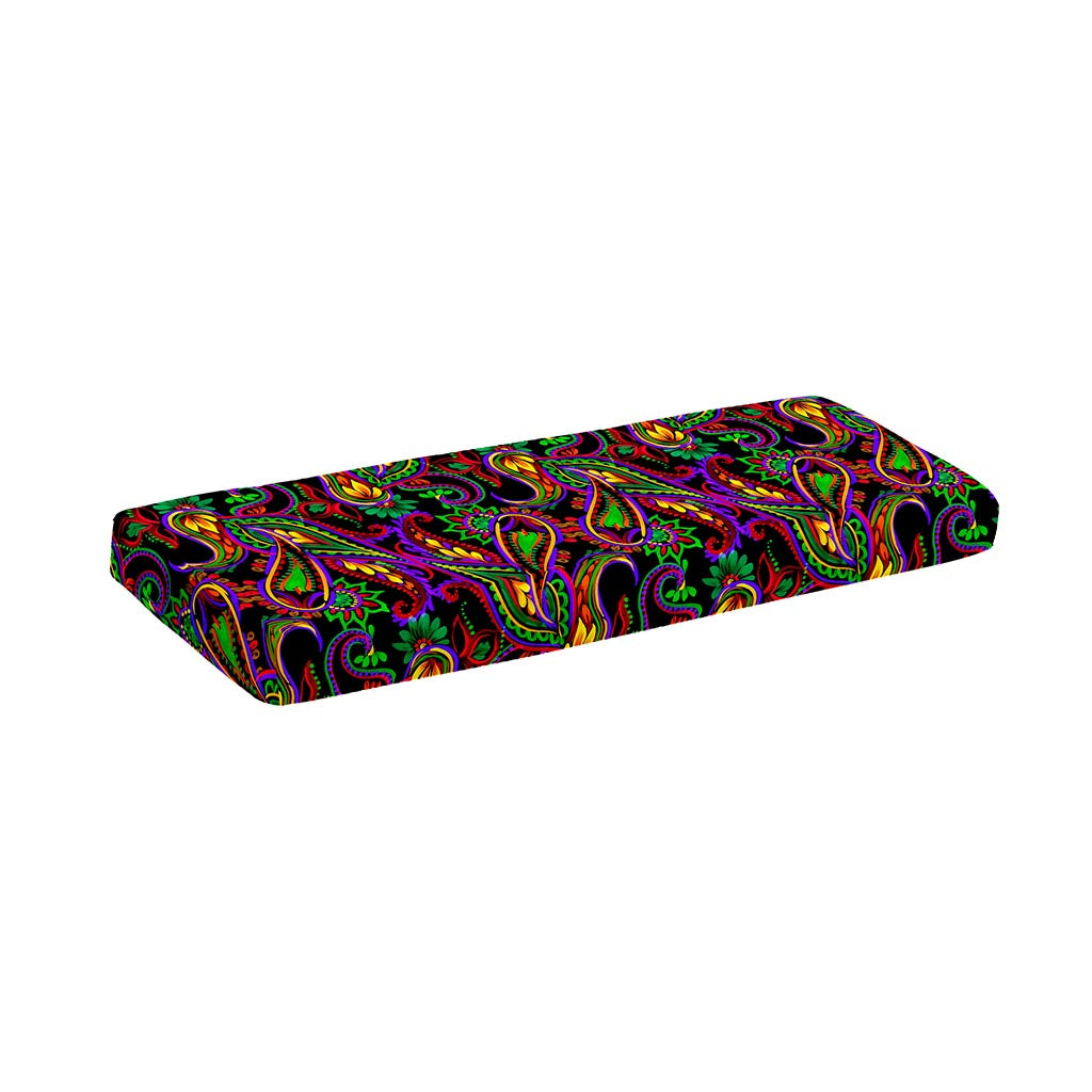 Dark Bohemian Paisley Pattern Print Piano Keyboard Cover