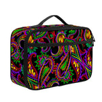 Dark Bohemian Paisley Pattern Print Portable Lunch Bag