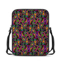 Dark Bohemian Paisley Pattern Print Rectangular Crossbody Bag