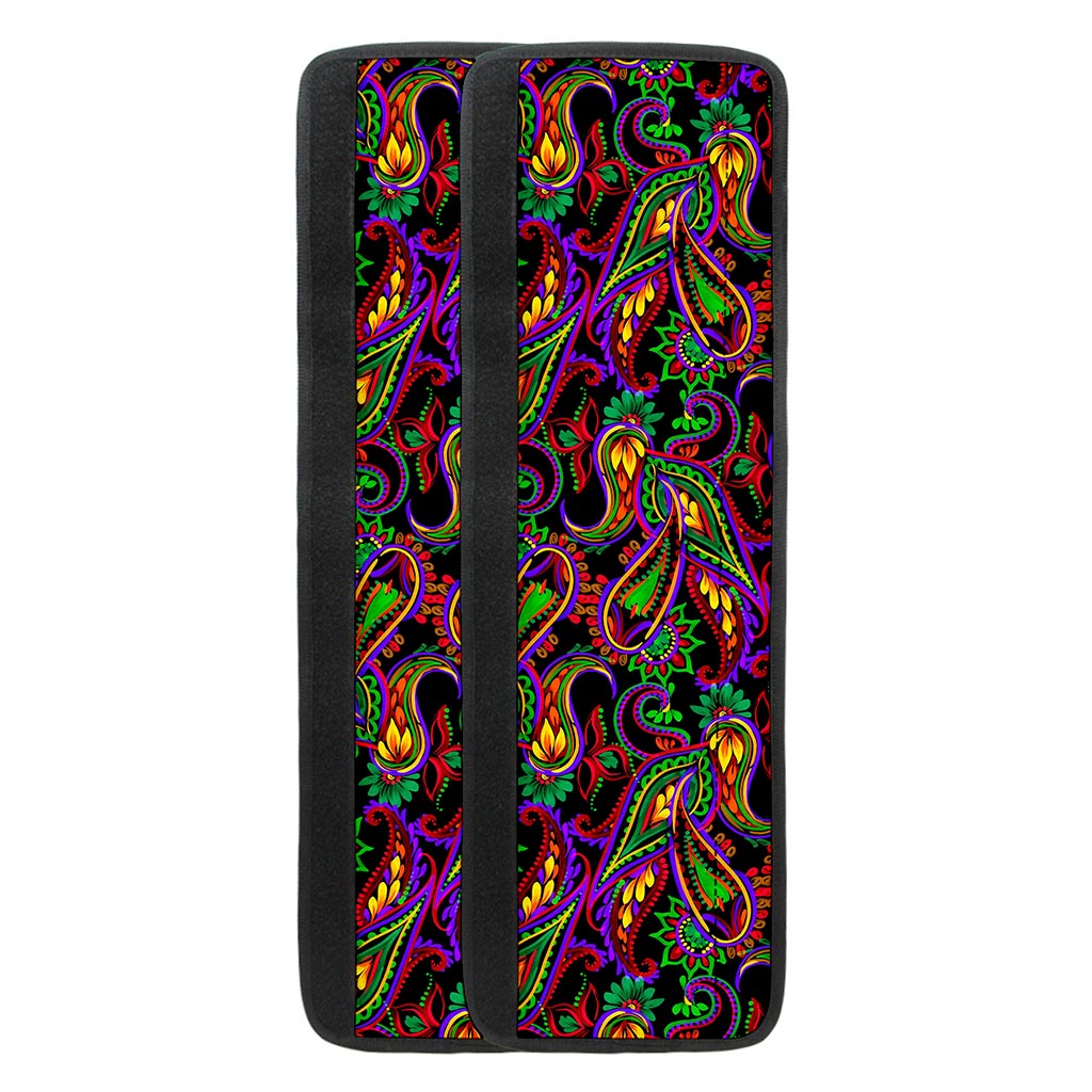 Dark Bohemian Paisley Pattern Print Refrigerator Handle Covers