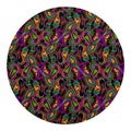 Dark Bohemian Paisley Pattern Print Round Blanket