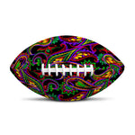 Dark Bohemian Paisley Pattern Print Rugby Ball