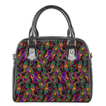 Dark Bohemian Paisley Pattern Print Shoulder Handbag