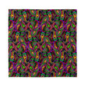 Dark Bohemian Paisley Pattern Print Silk Bandana