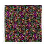 Dark Bohemian Paisley Pattern Print Silk Bandana