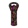 Dark Bohemian Paisley Pattern Print Single Neoprene Wine Tote