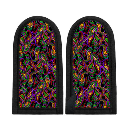 Dark Bohemian Paisley Pattern Print Skillet Handle Cover