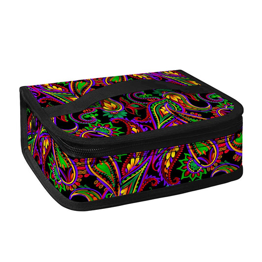 Dark Bohemian Paisley Pattern Print Small Lunch Bag