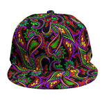 Dark Bohemian Paisley Pattern Print Snapback Cap
