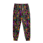 Dark Bohemian Paisley Pattern Print Sweatpants
